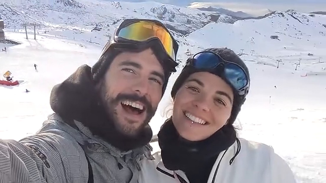Dana and Kuka on a ski trip